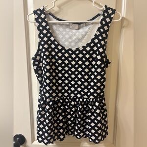 Anthropologie Peplum Scallop Top